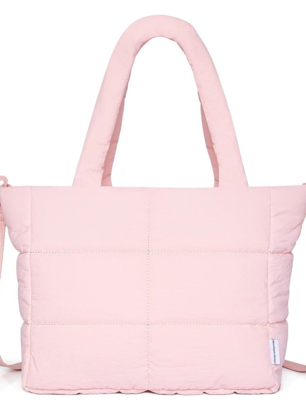 NOL Large Puffy Quilted Tote Bag for Women, Lightweight with Removable Strap &